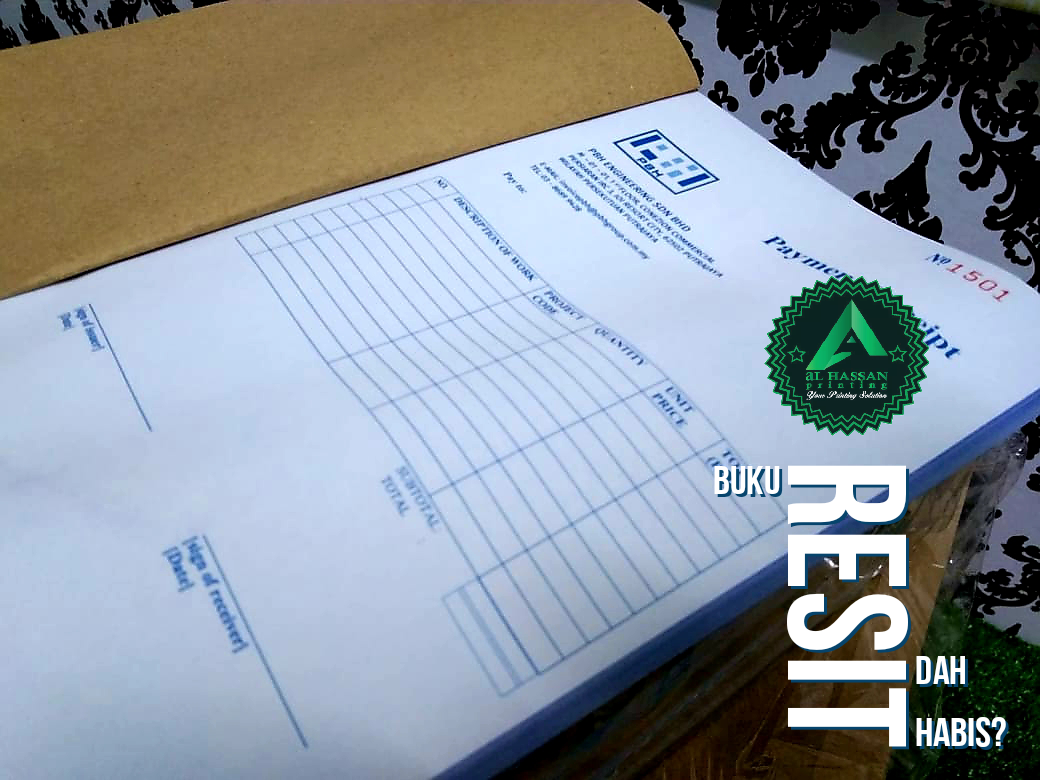 Custom Resit Rasmi Custom Buku Resit Syarikat – Alhassan Printing